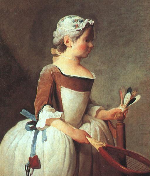 Jean Baptiste Simeon Chardin Girl with Racket and Shuttlecock china oil painting image